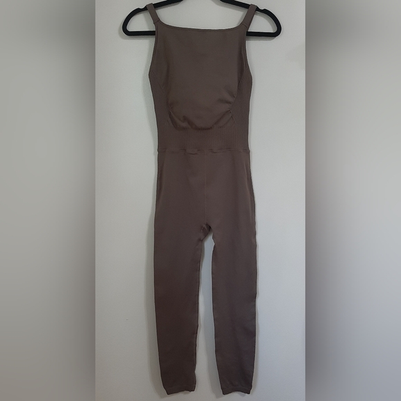 Free People Movement Good Karma High Neck Onsie in Wild Mustang Brown - Picture 5 of 15